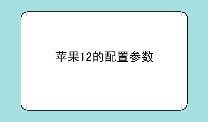 苹果12的配置参数