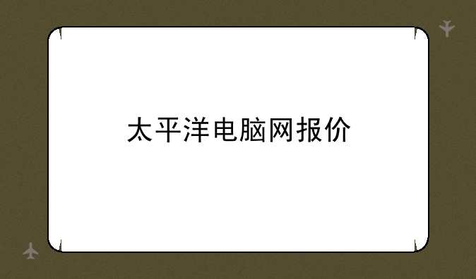 太平洋电脑网报价