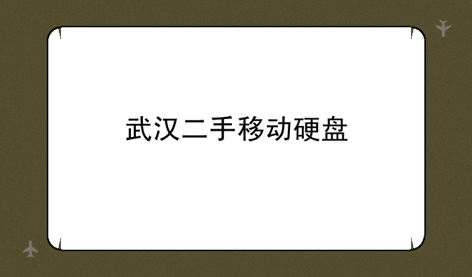 武汉二手移动硬盘