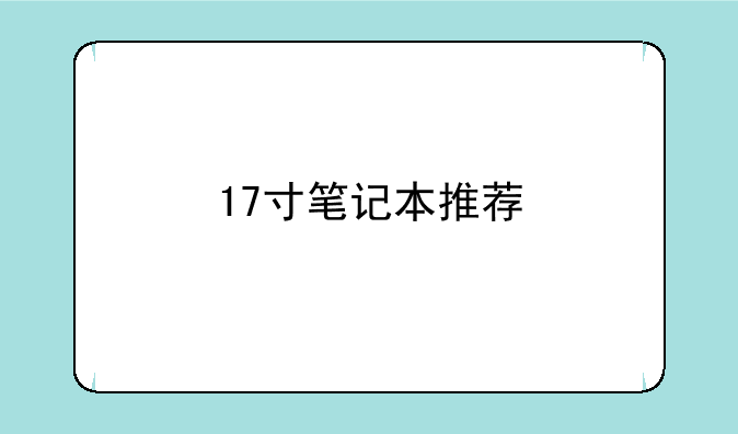 17寸笔记本推荐