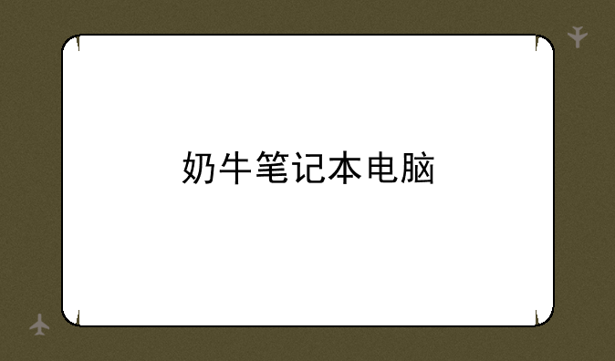 奶牛笔记本电脑