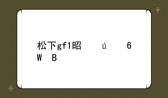 松下gf1是微单吗