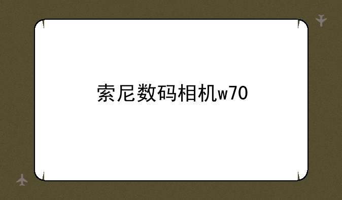 索尼数码相机w70