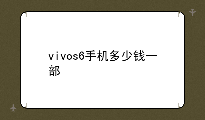 vivos6手机多少钱一部