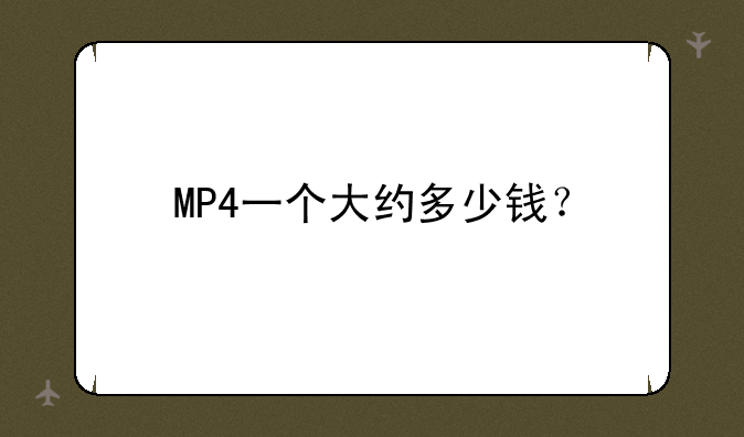 MP4一个大约多少钱？