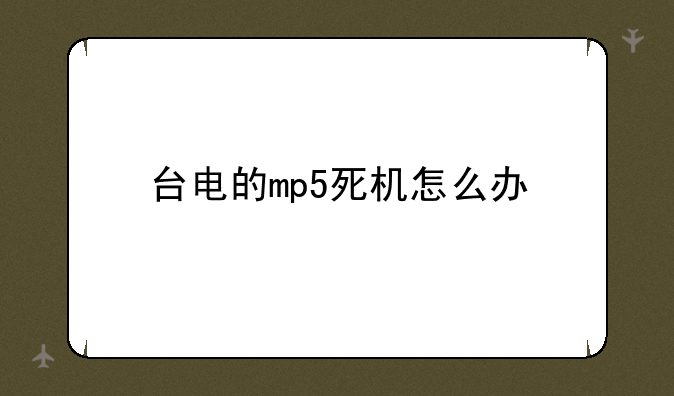 台电的mp5死机怎么办