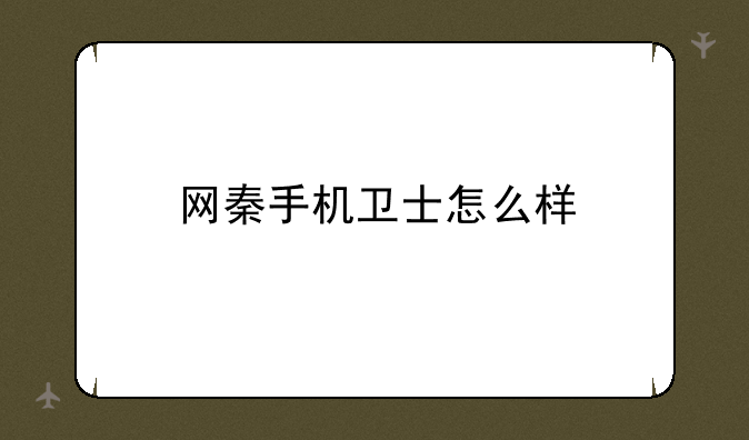 网秦手机卫士怎么样