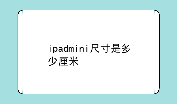 ipadmini尺寸是多少厘米