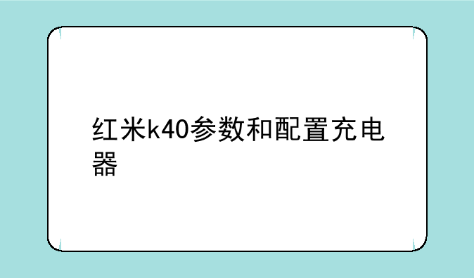 红米k40参数和配置充电器