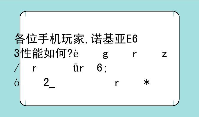 各位手机玩家,诺基亚E63性能如何?这个机型在深圳华强北水货机报价多少?