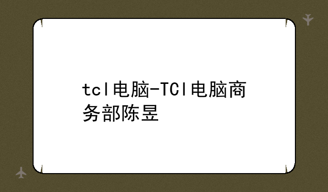 tcl电脑-TCl电脑商务部陈昱