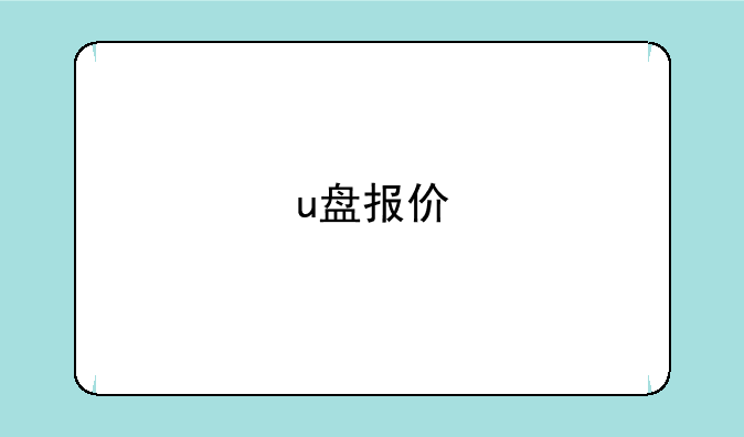 u盘报价