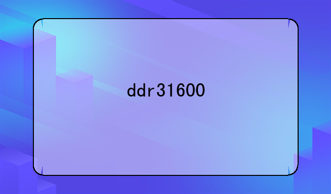 ddr31600