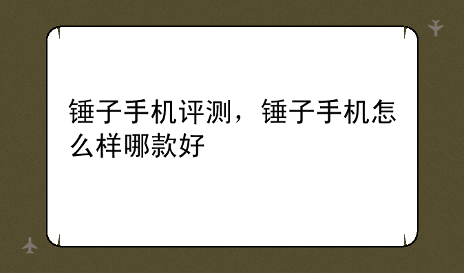 锤子手机评测，锤子手机怎么样哪款好