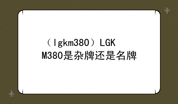 （lgkm380）LGKM380是杂牌还是名牌