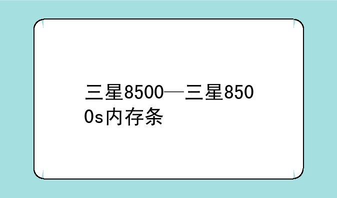 三星8500—三星8500s内存条