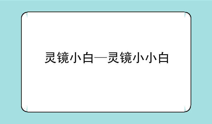灵镜小白—灵镜小小白