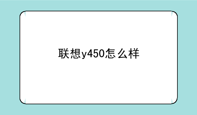 联想y450怎么样