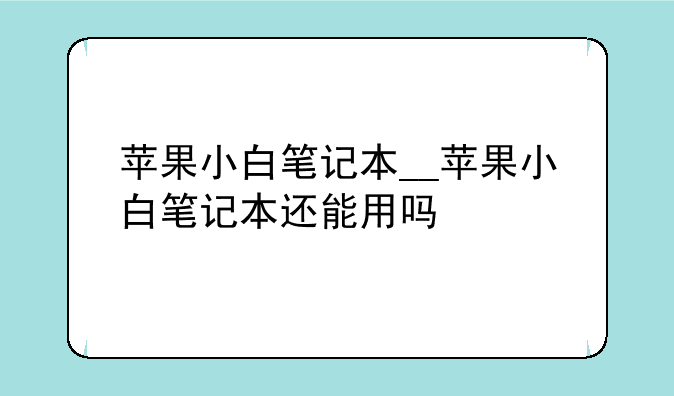 苹果小白笔记本__苹果小白笔记本还能用吗
