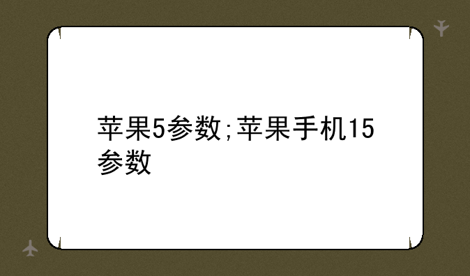 苹果5参数;苹果手机15参数