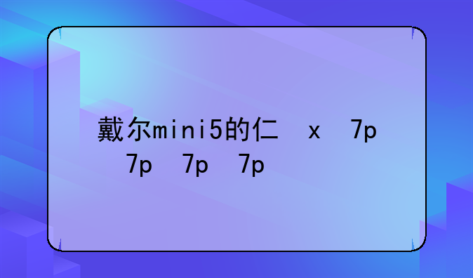 戴尔mini5的介绍