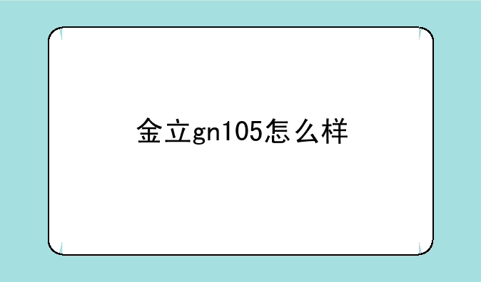 金立gn105怎么样