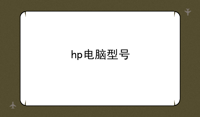 hp电脑型号
